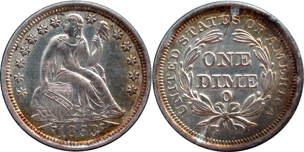 Seated 10C 1853O