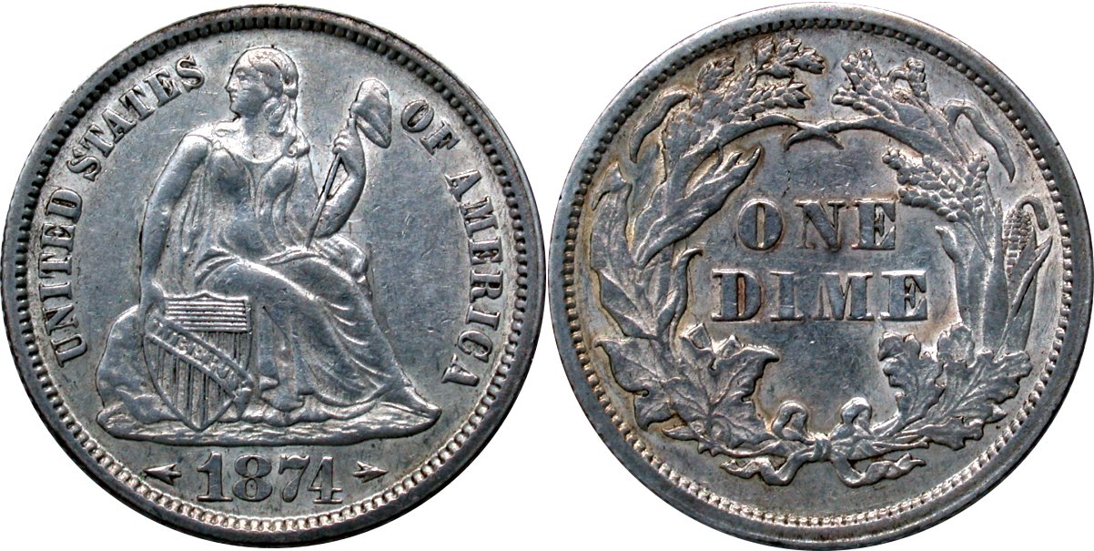 Seated 10C 1874