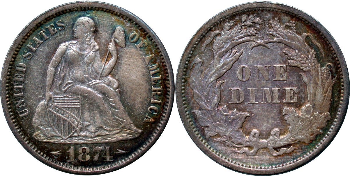 Seated 10C 1874