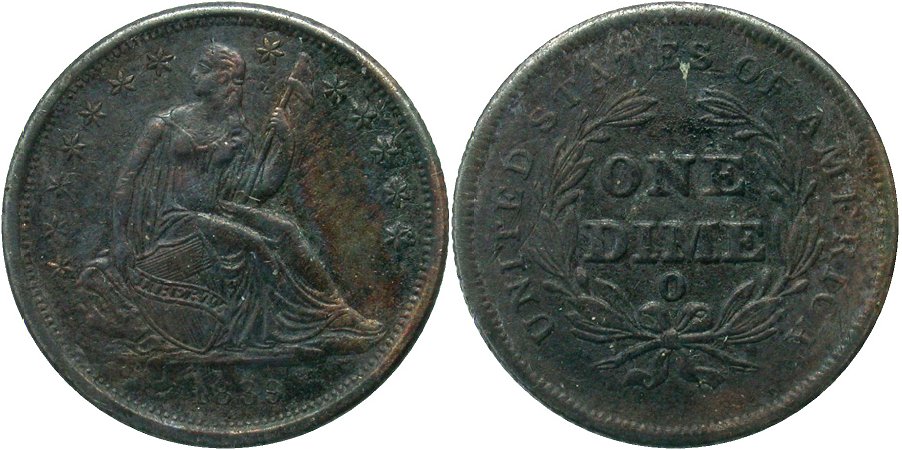 Seated 10C 1839O