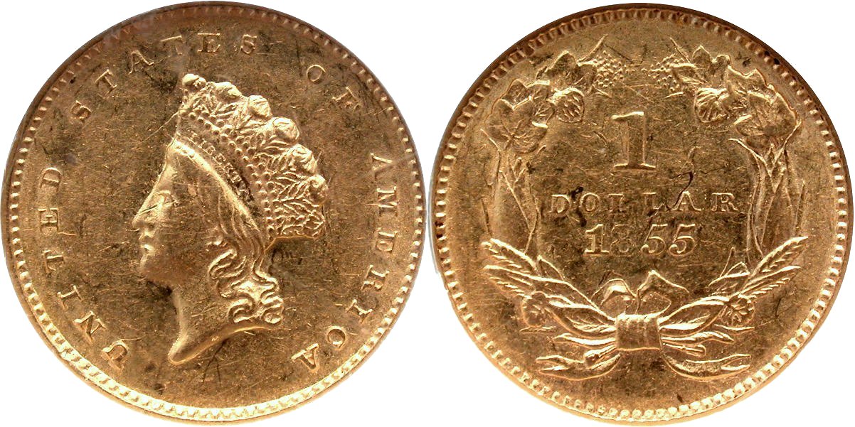 Gold G$1 1855