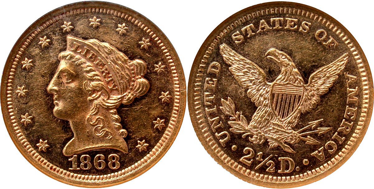 Gold G$2.5 1868