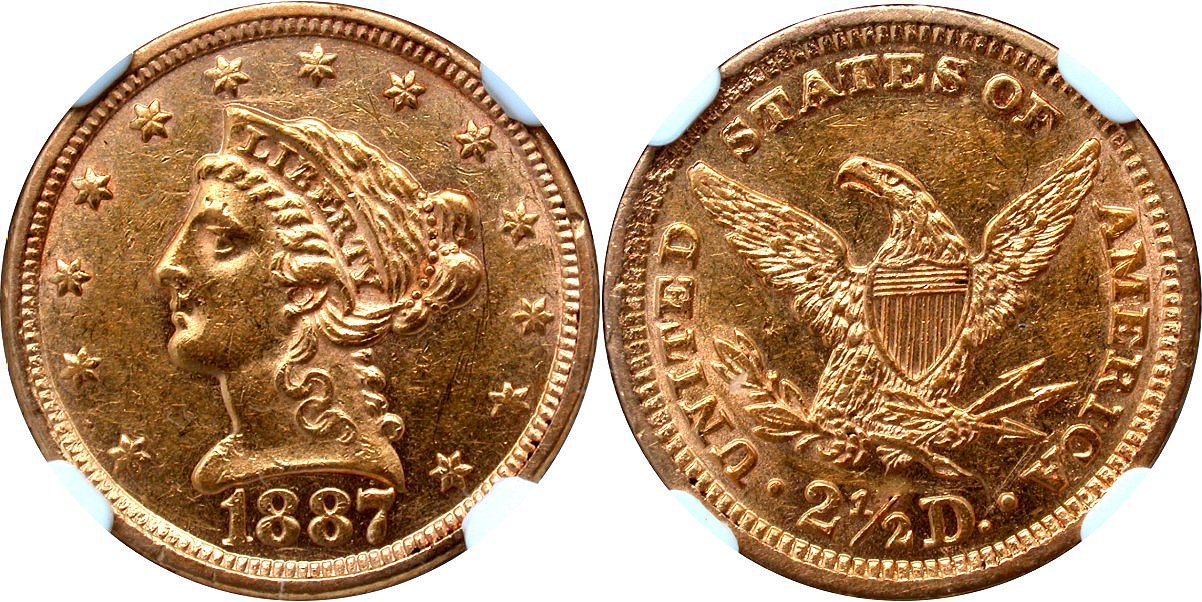 Gold G$2.5 1887