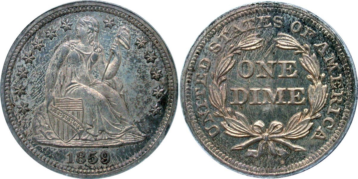 Seated 10C 1859